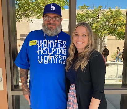 Our own Drug free Youth Club advisor Alexis Botton with guest speaker Mr. Ferrero after the presentation