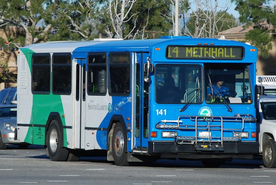 Santa Clarita city bus that students take to school