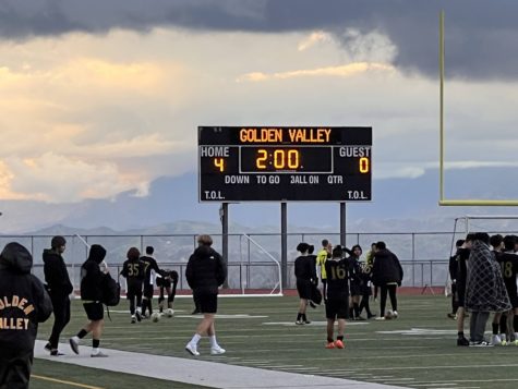 The final score for Golden Valley v Canyon.