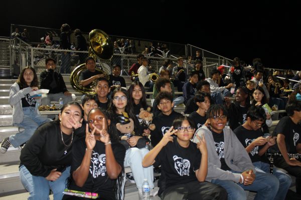 La Mesa students in the stands, October 26 2023 at Canyon High School.