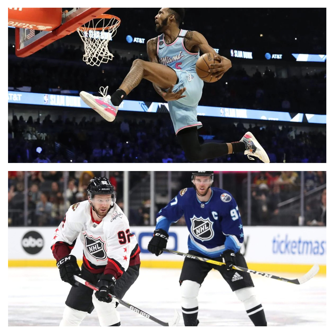 (up) The dunk contest by Derrick Jones Jr.
(down) NHL all-star game