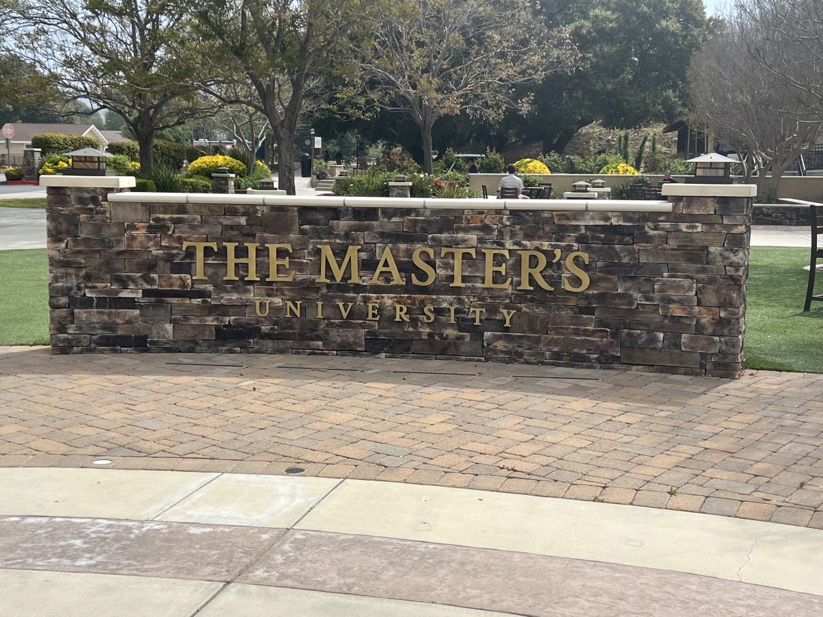 Picture taken on Friday, April 12th. Shows the main sign right next to the TMU Admissions office.